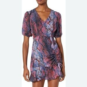 NEW Parker 0 Soliana Mini Dress ~ Serpentina Animal Print Party Cocktail Evening